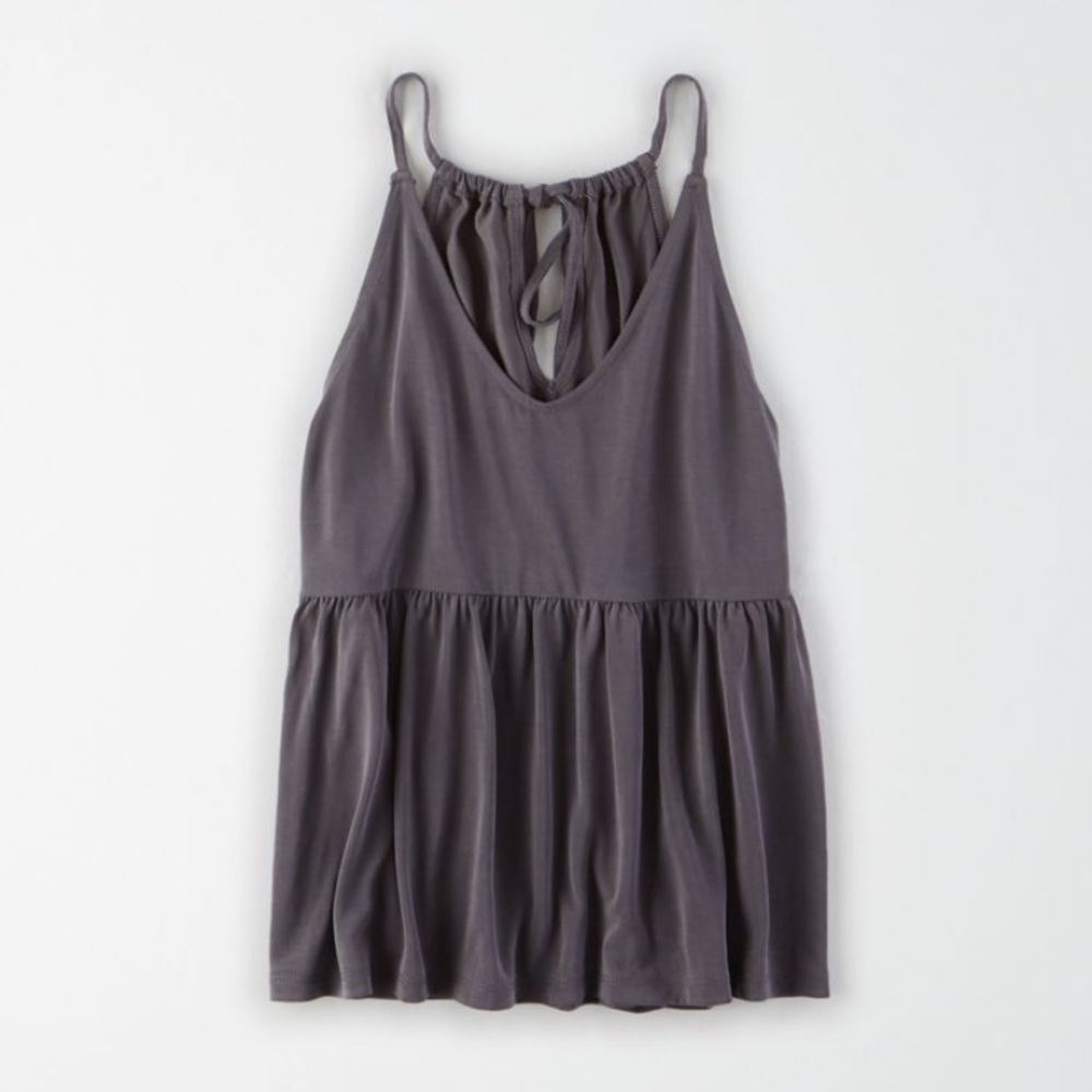 AE American Eagle V-Neck Peplum Tank Top Small